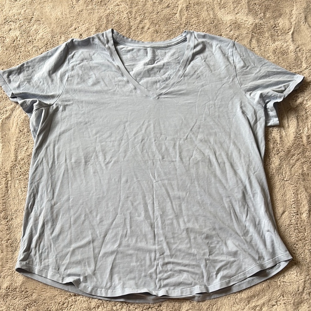 Lululemon V neck tee shirt light blue